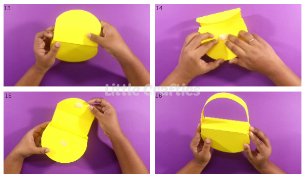DIY Paper Handbag Tutorial Steps 13 16