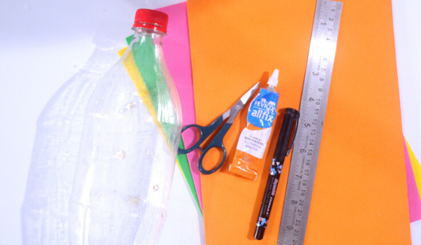DIY Paper Basket Using Plastic Bottle, Paper Craft, Plastic Bottle Craft